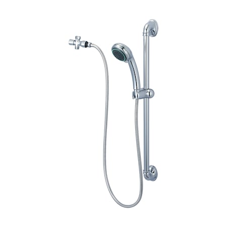 Olympia Faucets Handheld Shower Set, Wallmount, Polished Chrome, Weight: 2.1 P-4420